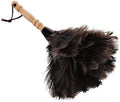 Sandis Anti-Static Ostrich Feather Fur Brush Duster Dust Cleaning Tool with Wooden Handle Household