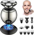 Electric Razor for Men, Professional 5-in-1 Men's Electric Shaver Kit, Wet/Dry Shaver for Men, 3D Floating Heads, Wireless or USB-C Fast Charge