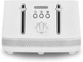 Morphy Richards Illumination 4 Slice Toaster, 7 Toast Settings, Browning Controls, Variable Width Slots, Auto Pop-up, Removeable Crumb Tray, Cord Storage, 1500W, White, 248021