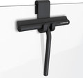 Minismus Shower Squeegee With Hook - Squeegee Shower Cleaner Tool - Silicone Shower Squeegee for Shower Doors - Shower Screen Wiper Blade - Bathroom Squeegee for Shower Scraper (Black, 8.25'')
