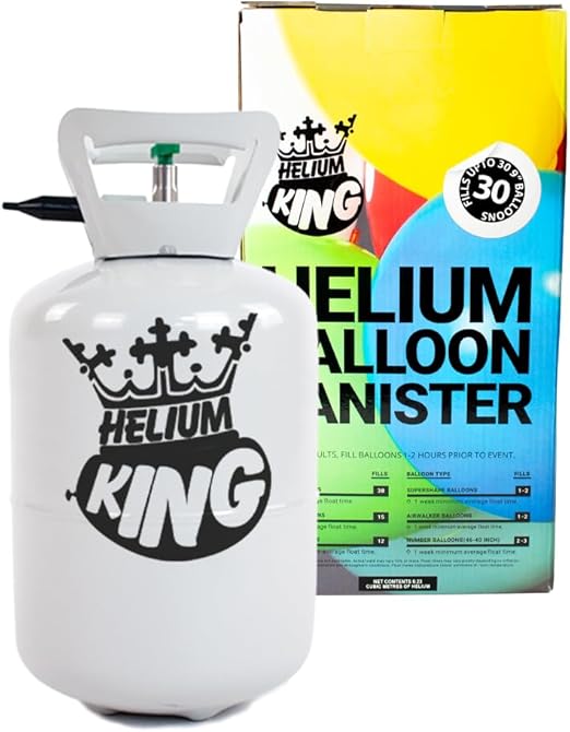 PARTYRAMA.CO.UK Disposable Helium Gas Canister - Fills 30 x 9 Inch Latex Balloons or 14 Foil Balloons - Helium Balloon Gas Cylinder UK Filled