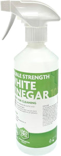 Hexeal Double Strength White Vinegar 500ml – 500ml Spray of 10% Strong Cleaning Vinegar for Sanitising & Cleaning – Suitable for Use in the Garden – Deodorises & Removes Grime