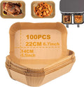 Air Fryer Liners,100PCS Disposable Paper Liners, Airfryer Accessories Compatible with Ninja Air Fryer Dual,AF400UK,AF300UK, Salter, Tower Other Dual Airfryer