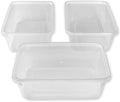 We Can Source It Ltd 50 x 650ml Plastic Microwave & Freezer Safe Food Containers with Lids - BPA-Free, Reusable, Takeaway Meal Prep Containers - Catering Grade Food Storage Boxes for Home & Business
