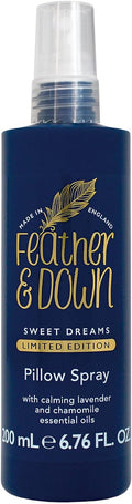 Feather & Down Sweet Dreams Limited Edition Pillow Spray (200ml) - with Calming Lavender & Chamomile Essential Oils. Encourages Calm, Tranquillity & a Restful Night's Sleep. Cruelty Free.