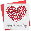 Romantic Valentine's Day Card for Him or Her - Valentine's Day Card for Girlfriend, Boyfriend, Husband or Wife - Valentine's Day Card for Fiance Fiancee - Red Heart's Valentine's Card