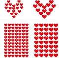 1404 Pieces Heart Stickers, Love Heart Sticker with 2 Sizes,Red Self-Adhesive Valentines Stickers, Reusable for Face, Envelopes Decor, Valentines Crafts, Scrapbooking, Gift Bags