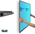 No Drill TV Wall Mount, TV Brackets for 22-55 inch Flat Screen TVs Ultra Slim TV Wall Bracket Universal Hold Up to 45KG, Max VESA 400x400mm, +5° Tilt, Easy Install (Black)