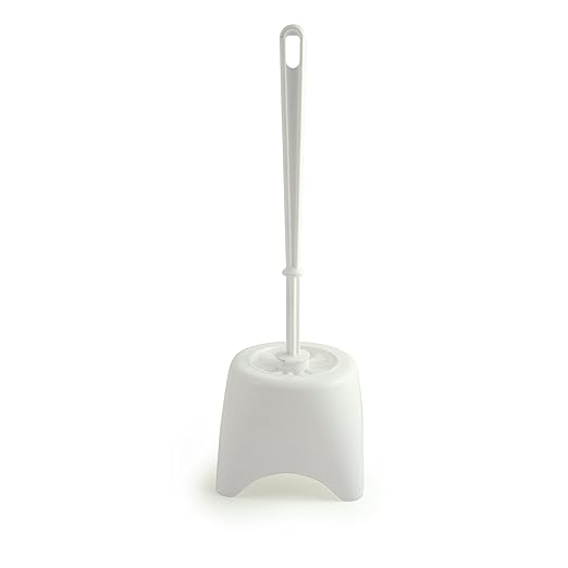 Bentley Toilet Brush Set with Potted Holder, White, M