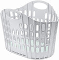 Addis Fold Flat Easy Store Laundry Basket Hamper, Grey & Mint, 38 Litre 518163