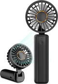 Portable Handheld Fan, Mini Desk Fan Foldable 1800mAh, 180° Ratotion, 3 Speeds, Ultra Quite, Up to 8H Long Use Time, Small Personal Cooling Fans Makeup Eyelash Fan for Women Girl
