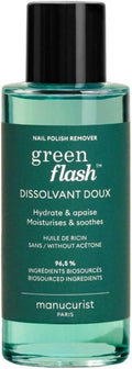 Manucurist - Green Flash Nail Polish Remover - Green Flash and Regular Remover - Effective Plant-Based - Acetone-Free - 100 ml