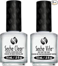 Seche Vite Dry Fast Top Coat/ Clear Crystal Base Coat Duo