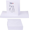Craft UK 863 8 x 8 inch Card and Envelope pack of 25 - White,20.8 x 20.8 x 20.8 cm
