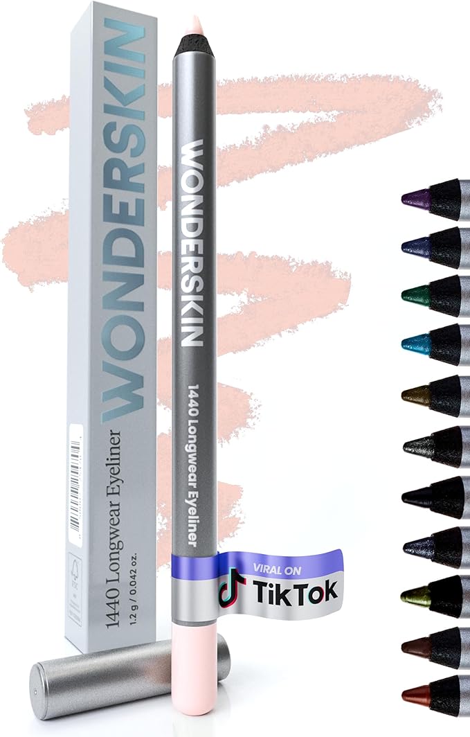 Wonderskin Eyeliner Pencil, 1440 Longwear Pink Eyeliner Pencil - Waterproof, Sharpenable & Smudge Proof