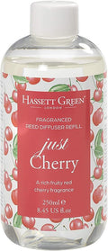 Hassett Green London - Just Cherry - Fragrance Oil Reed Diffuser Refill - Larger Size 250ml Bottle