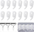 Curtain Hooks Plastic White Pack of 100, 2.8x1.2cm, Premium Drapery Hooks for Windows, Doors and Shower Curtains Fits Most of Curtains