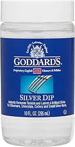 Goddard's Silver Dip Cleaner 295ml – Instantly Removes Tarnish – Cleans, Shines & Protects – Silver Dip for Silverware, Cutlery, Jewelry, Flatware, Silverplate – Easy to Use Liquid Cleaner 296879