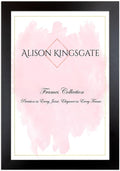 Alison Kingsgate Sleek 12X8 Picture Frame - Engineered Wood with Shatterproof Perspex Front -Perfect for Photos, Posters, Certificates -Suitable for Wall Mount or Tabletop Display - Black