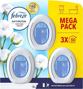 Febreze Bathroom, Continuous Air Freshener Cotton Fresh, 3 Unit, Fights Odour and Freshens