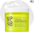 Nip + Fab Teen Skin Fix Zero Breakout Rescue Face Pads with Salicylic Acid, Witch Hazel and Antioxidant Wasabi Extract, BHA Facial Pad for Cleansing Pores Prevent Breakouts Blemishes, 60 Count