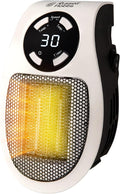 Russell Hobbs RHPH2001 500W Ceramic Plug Heater, Adjustable thermostat, 12 Hour Timer & LED Display, 2 Fan Speeds, 2 Year Guarantee, White