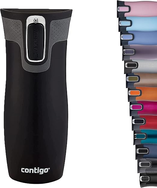 Contigo West Loop Autoseal Travel Mug, Stainless Steel Thermal Mug, Vacuum Flask, Leakproof Tumbler, Coffee Mug with Easy-Clean Lid