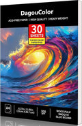 DagouColor Watercolor Paper Pad, A4, 1 Pack, 30 Sheets, 140lb/300gsm Cold-Pressed Paper, Artist Book for Adults Beginners, Painting, Drawing, Mixed Media