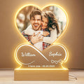 Bemaystar Personalised Photo Frame - Customised Picture Frames with Night Light, Valentines Day Christmas Anniversary Birthday Gifts for Women Men Her Him Mum Dad Girlfriend Boyfriend Family Friend
