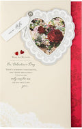 Hallmark Valentines Day Card for Wife, Fold Out Design, Heartfelt Verse, White, Red