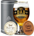 Dad Birthday Gifts Pint Glasses Personalised Gifts for Men Daddy Beer Glasses Gifts from Daughter Son Happy Birthday