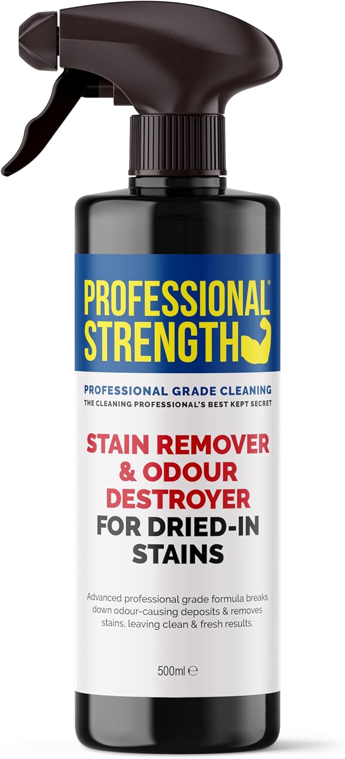 Professional Strength Dried-In Stain Remover, 500 ml (Pack of 1) – Enzyme-Based Carpet & Fabric Spray for Stubborn Stains