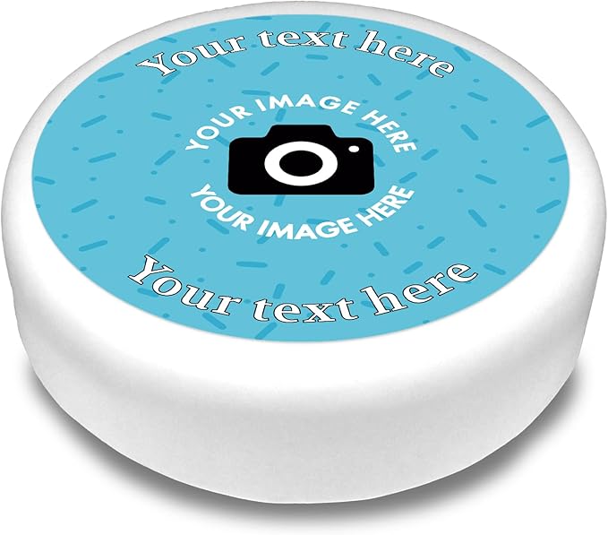 Cakeshop Round Personalised Fully Customisable Edible Cake Topper | Custom Image & Text | For Birthdays & Celebrations | Multiple Shapes & Sizes | Icing & Wafer Paper Options