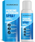 Komoko Piercing Aftercare Spray (5.07 Fl Oz), Saline Spray for Piercings & Ear Piercing Cleaner, Gentle Saline Solution for Piercings, Fast Piercing Bump Solution for Nose, Ears, Belly & More