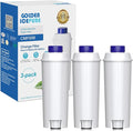 GOLDEN ICEPURE Coffee Machines Water Filter Compatible with De'Longhi DLSC002, SER3017 & 5513292811,De Longhi,ECAM, Esam, ETAM, BCO, EC-Series,3 Pieces