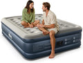 iDOO Inflatable Blow Up Mattress, Air Mattress with Built-in Electric Pump, Upgraded King Size Airbed in 3 Mins Fast Inflation,Portable Double Air Bed for Home Camping Travel 203x152x46cm