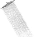 Hibbent Rain Shower Head 12 Inch, Stainless Steel Cover Rain Shower Head, Square Built-in Shower Heads, Swivelling Beam Angle, Lush Shower Experience, Easy Installation, Chrome