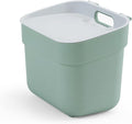Curver Ready to Collect 100% Recycled 5L Kitchen Accessories Recycling Lift Top Bin Green with Light Grey Lid