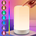 Rechargeable Lamp, RGB & 10 Brightness LED Touch Night Light, 1800mah Cordless Battery Lamp for Bedroom & Portable Touch Lamps Bedside, Christmas Gifts for Women, Baby, Kids, Bedroom, Living Room