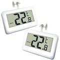 Fridge Thermometer Digital Refrigerator Thermometer, Suplong 2 Sets Digital Waterproof Fridge Freezer Thermometer With Easy to Read LCD Display (White-2)
