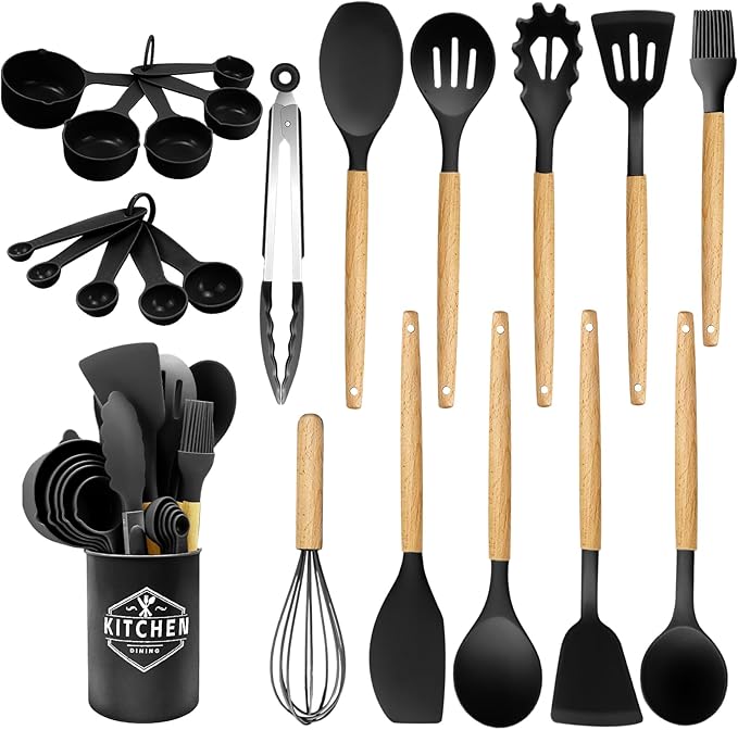 Kitsure Dish Drainer Rack- Space-Saving Dish Drainer, Dish Racks for Kitchen Counter, Stainless Steel Kitchen Drying Rack with a Cutlery Holder, Large, Black