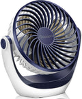 OCOOPA USB Desk Table Fan with Strong Airflow & Quiet Operation, Portable Cooling Fan Speed Adjustable 360°Rotatable Head for Home Office Bedroom Table and Desktop