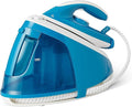 Amazon Basics Steam Generator Iron with 6 Bar Pump, 240g/min Steam Boost, 120g/min Output, 1.5L Tank, 2400W White/Blue