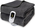 Soft Flannel Electric Blanket,Machine Washable 120x160cm Heated Throw Blanket with 12HR Timer and 6x Control Heat Settings