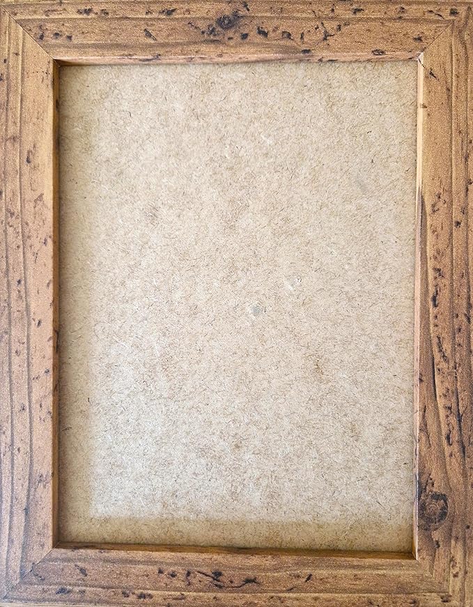A4 Photo Frame, Rustic Brown, U.K. Manufactured, Free-Standing and Wall Hanging Picture Frame with Perspex Front