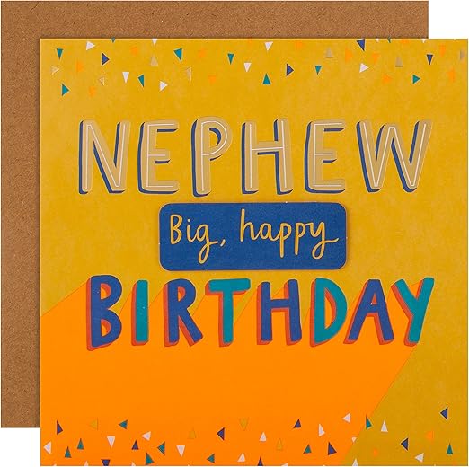Hallmark Birthday Card for Nephew - Contemporary Text Based Design