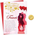 Fiance Valentines Card for him, her, 22 x 15.5 cm, Premium Quality Card with Envelope and Gold Sticker - Made in the UK