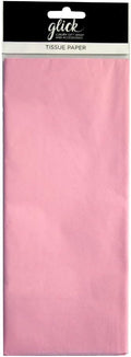Glick Four Sheets of Light Pink Tissue Paper, Each Sheet 750mm x 500mm When Opened, Tissue Paper Pale Baby Pink, for use in Gift Wrapping & Other Arts and Crafts