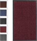 SG Traders Washable Door Mat - Non-Slip Rubber Backed Doormats Indoor & Outdoor - Highly Absorbent Door Mats, Floor Mat, Kitchen Mat, Perfect Dust Grabbing Doormats Dirt Trapper (40x60cm-Red)
