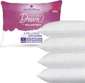 Slumberdown Feels Like Down Pillows 4 Pack - Ultra-Soft Down Alternative Pillow for Front, Back & Side Sleepers | UK Made, Non-Allergenic, Machine Washable (48 x 74cm)